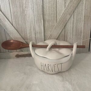 LAST ONE—Rae Dunn Harvest Pumpkin Serving Dish/Bowl with Spoon